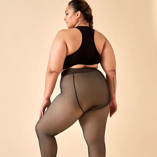 De transparante fleece panty