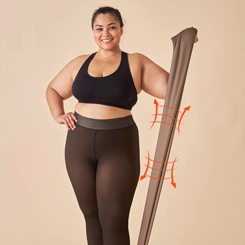 De transparante fleece panty